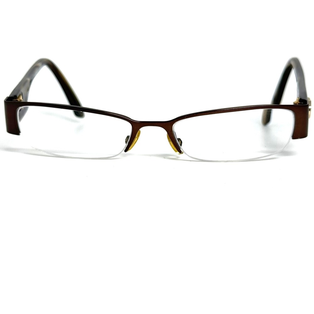 Gucci GG 2859 Brown Tortoise Shell Semi Rimless Eyeglass Frames Italy 51-17-135